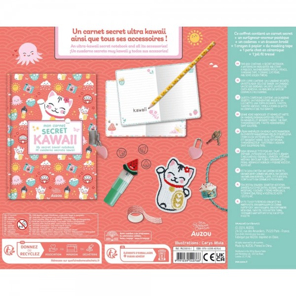 My Creative Stationery - My Secret Kawaii Notebook - Auzou