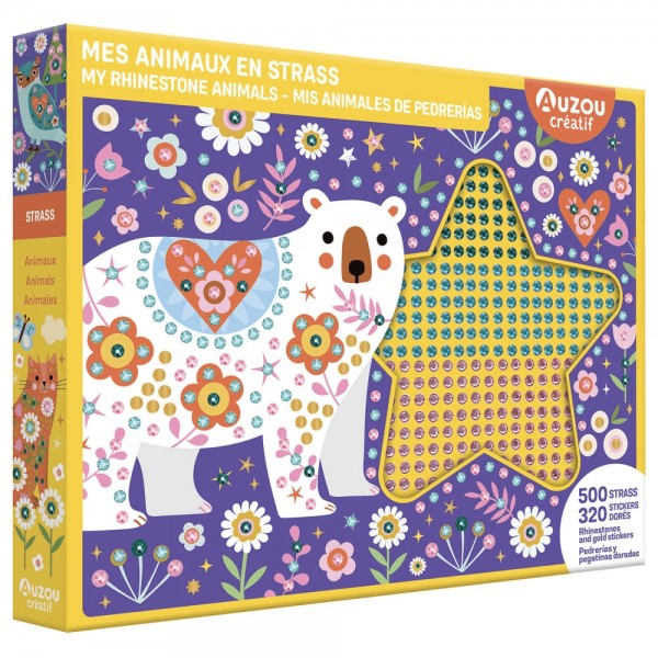 My Artistic Kit - My Animals in Rhinestones - Auzou (5+)