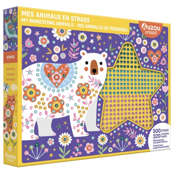 My Artistic Kit - My Animals in Rhinestones - Auzou (5+)