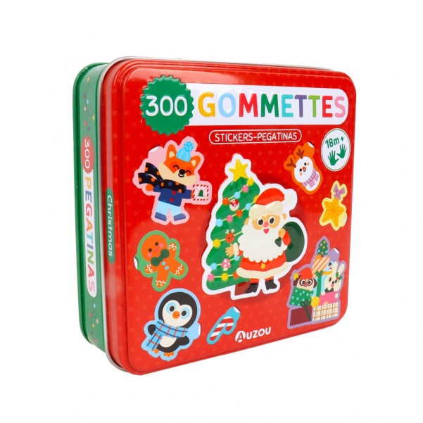 My Metallic Box of Stickers - Christmas - Auzou