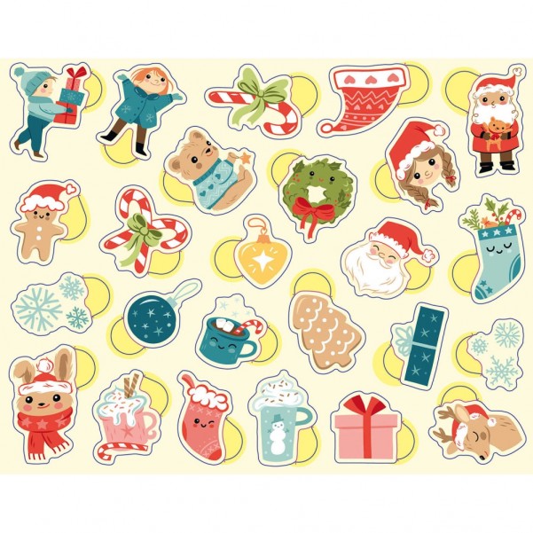 My Metallic Box of Stickers - Christmas - Auzou