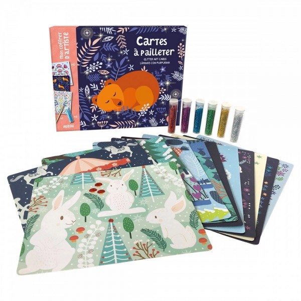 My Glitter Art Cards - Enchanted Nature - AUZOU