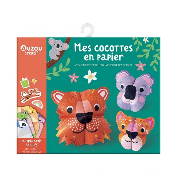 My Activity Pouch - My Paper Fortune Tellers - Cute Animals - Auzou