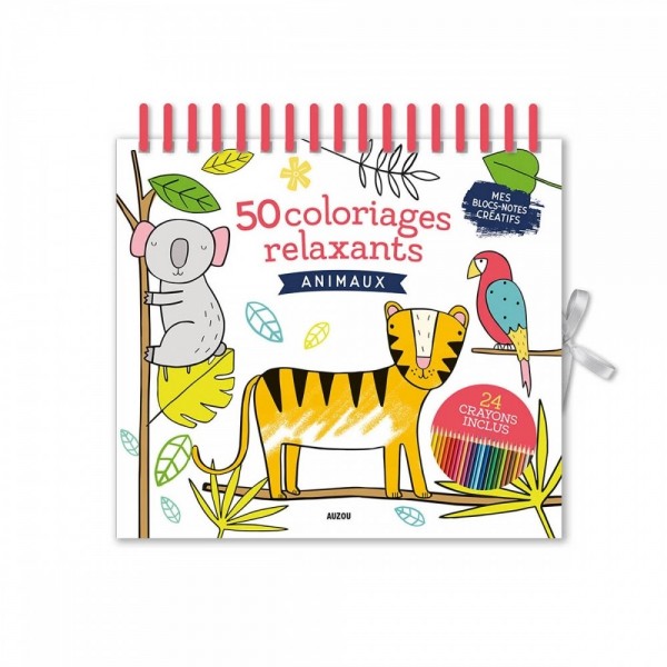 My Creative Notebooks - 50 Animal Scenes to Colour - AUZOU
