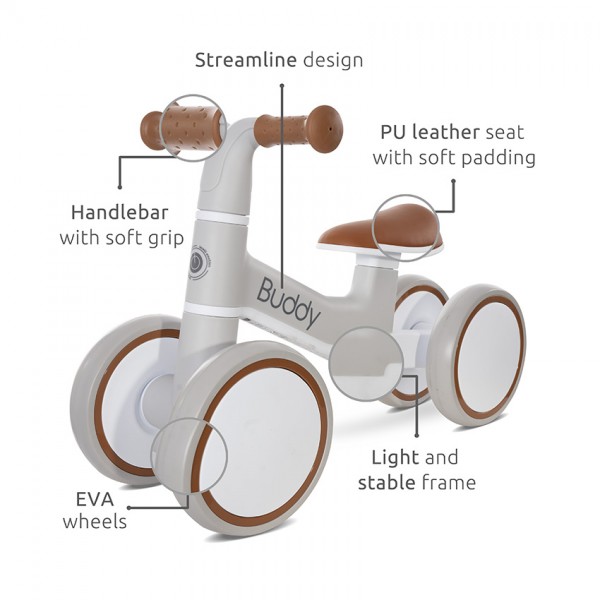 Ποδήλατο ισορροπίας BUDDY - Beige - Lorelli (12-36μηνών)