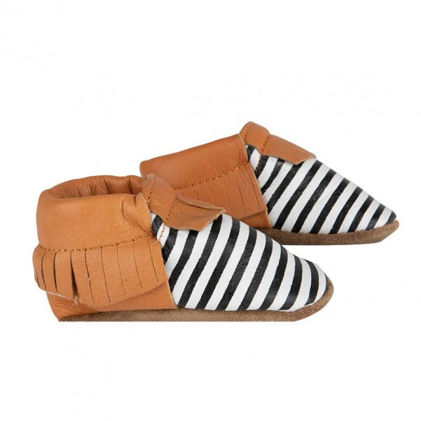 Baby Dutch- Παπουτσάκια Αγκαλιάς Striped- Δέρμα
