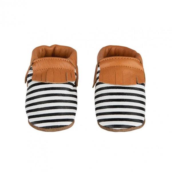 Baby Dutch- Παπουτσάκια Αγκαλιάς Striped- Δέρμα