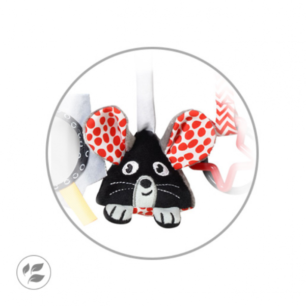 BabyOno- Κρεμαστό παιχνίδι δραστηριοτήτων για καρότσι και κούνια-Cheese & Skip