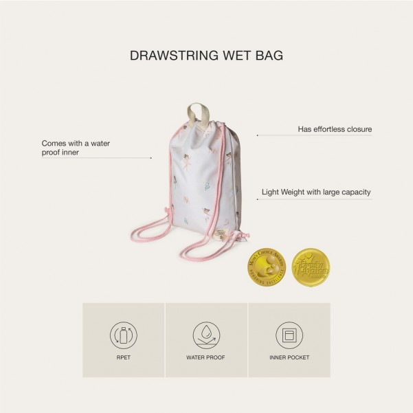 Drawstring Wet Bag - Ballerina - Citron
