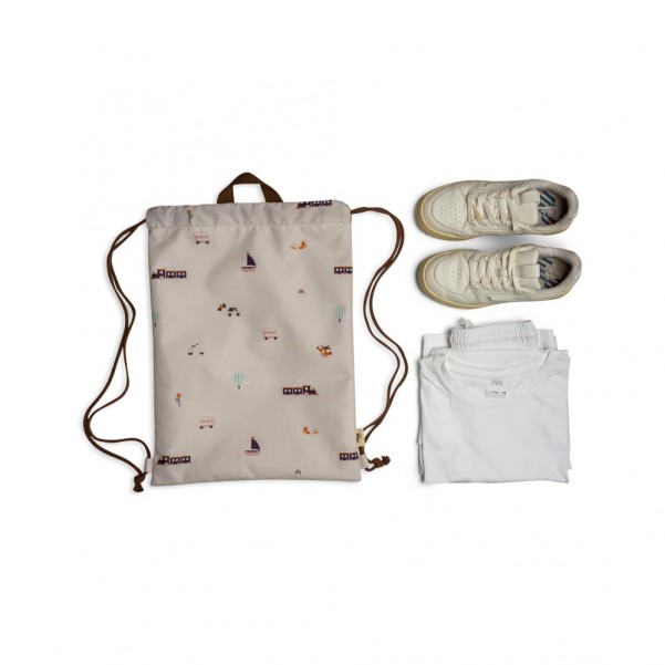 Drawstring Wet Bag - Vehicles - Citron