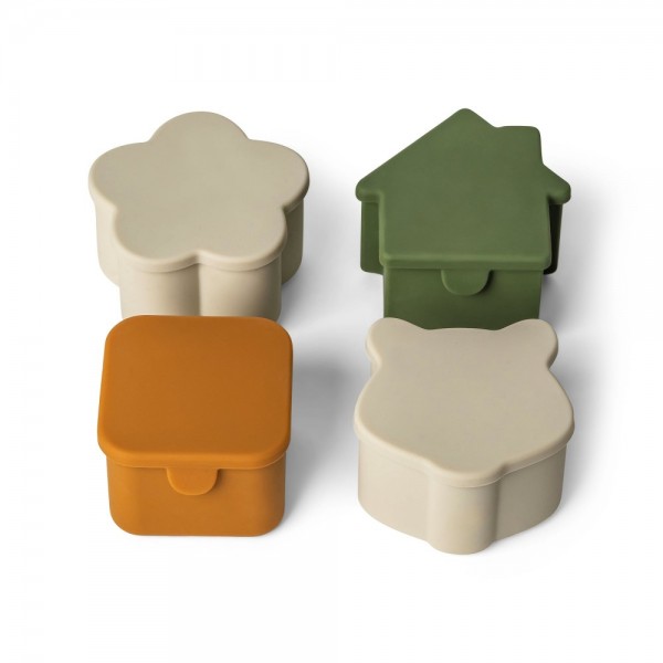 Citron - Silicon Lunchbox Organisers - Set of 4