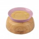 Bamboo Bowl with Suction and Spoon - Blush Pink