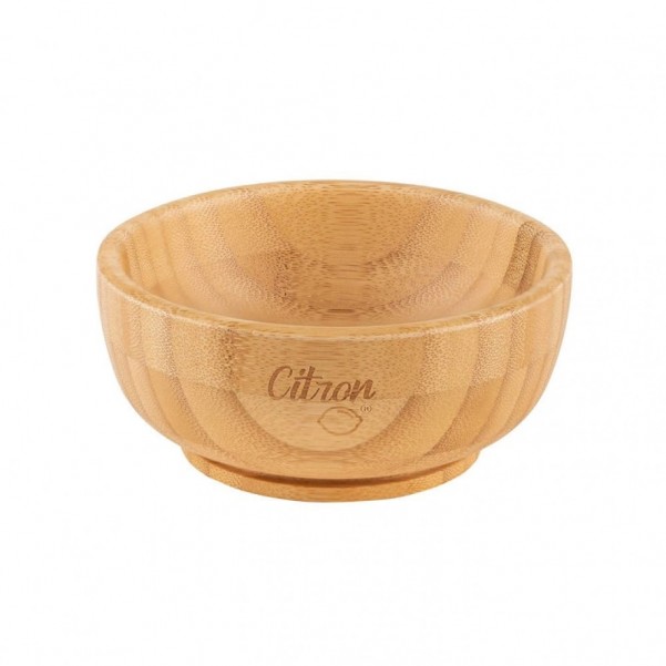 Bamboo Bowl with Suction and Spoon - Blush Pink
