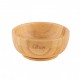 Bamboo Bowl with Suction and Spoon - Blush Pink