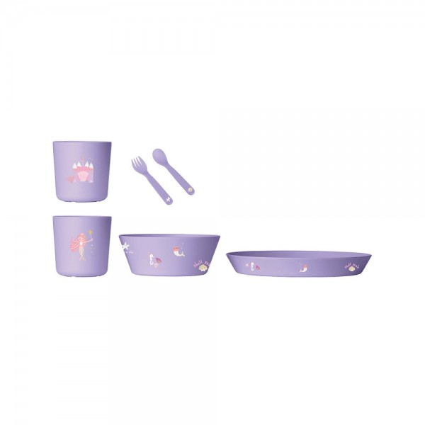 Bio Based Tableware Set - Mermaid - Citron
