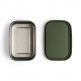 Mini Stainless Steel Snackbox with Silicone Lid - Green