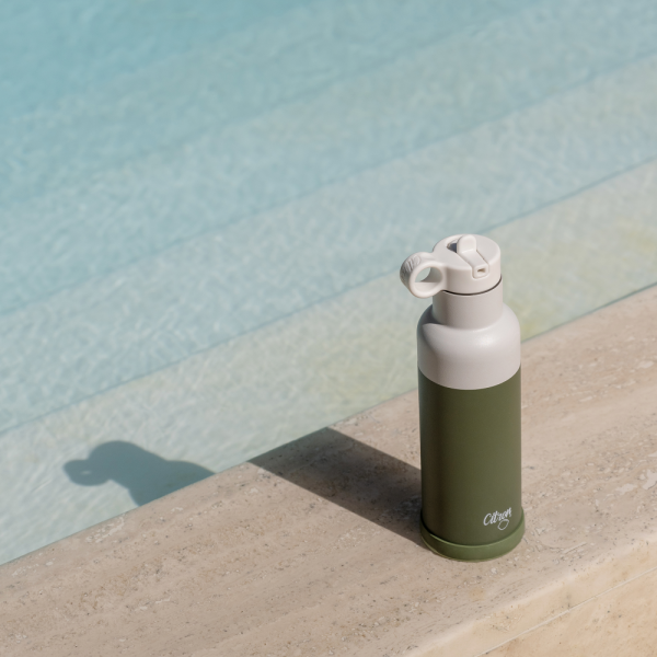 Water Bottle 500 ml - Olive Green - Citron