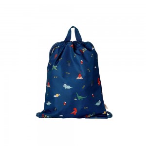 Drawstring Wet Bag - Blue Dino - Citron