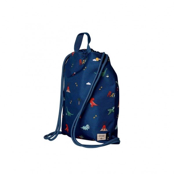 Drawstring Wet Bag - Blue Dino - Citron