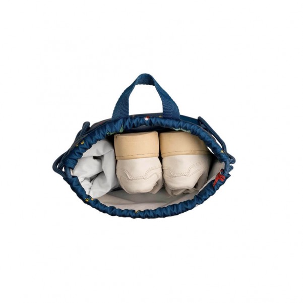Drawstring Wet Bag - Blue Dino - Citron
