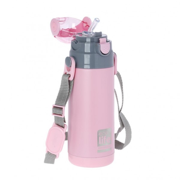 Kids Thermos - Poz 400ml, με αποσπώμενο ιμάντα μεταφοράς- EcoLife