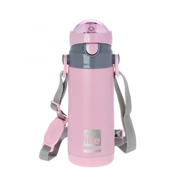 Kids Thermos - Poz 400ml, με αποσπώμενο ιμάντα μεταφοράς- EcoLife