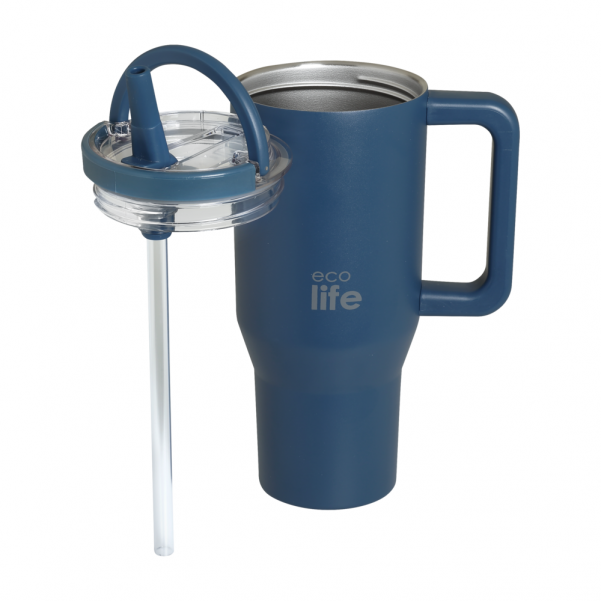 Tumbler - Blue Marine 900ml (2Handles Lid) - Ecolife