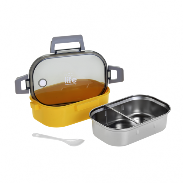 Φαγητοδοχείο 900ml - με χώρισμα  Yellow - EcoLife