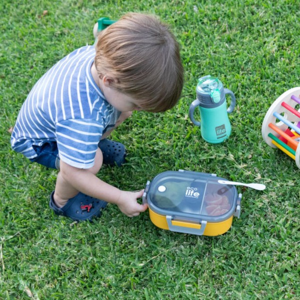 Φαγητοδοχείο 900ml - με χώρισμα  Yellow - EcoLife