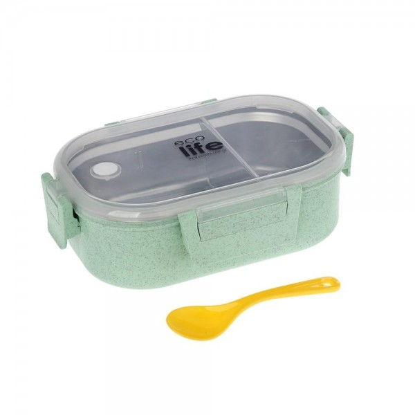 Φαγητοδοχείο 900ml - με χώρισμα Light Green- Ecolife