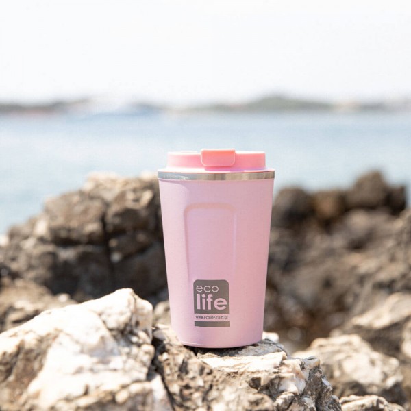 Rose Pink Coffee Thermos 370ml - Ecolife