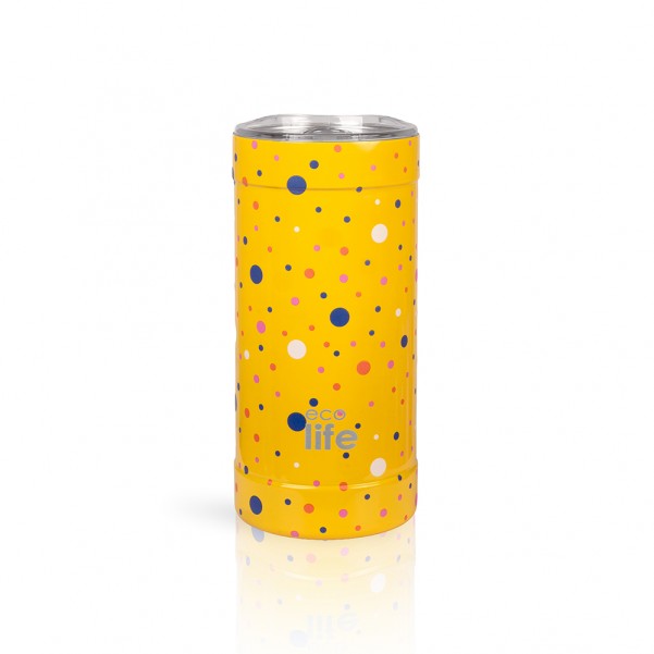 Coffee Thermos - Dots In Yellow 500ml - Ecolife