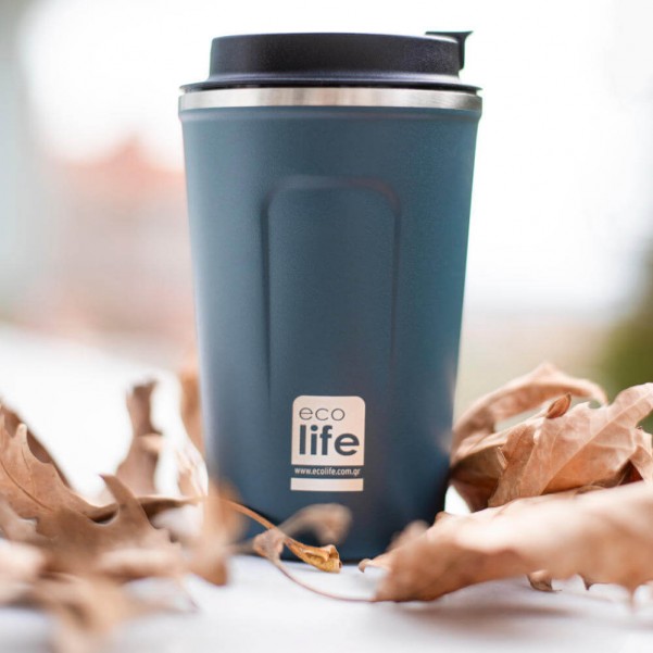 Dark Blue Coffee Thermos 370ml - Ecolife