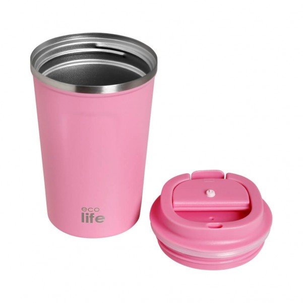 Rose Pink Coffee Thermos 370ml - Ecolife