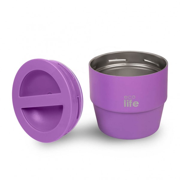 Στρογγυλό Θερμός Φαγητού 750ml - Μωβ - EcoLife