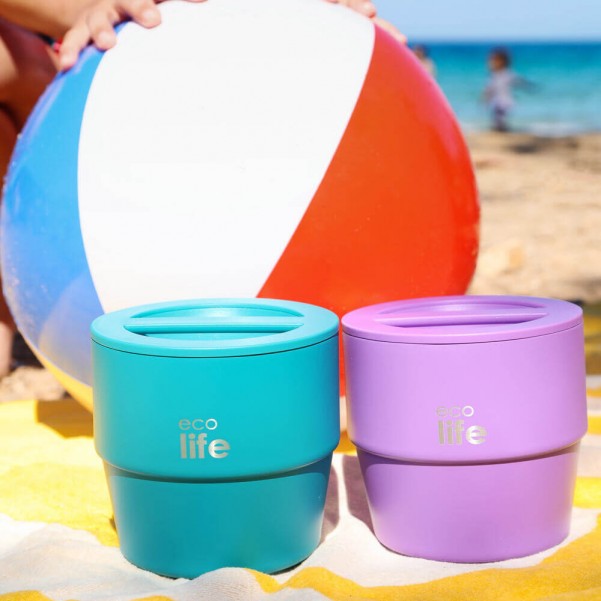 Στρογγυλό Θερμός Φαγητού 750ml - Πετρόλ - EcoLife