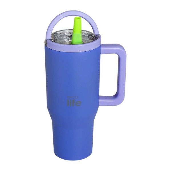 Tumbler - Blue Purple 900ml (2Handles Lid) - Ecolife