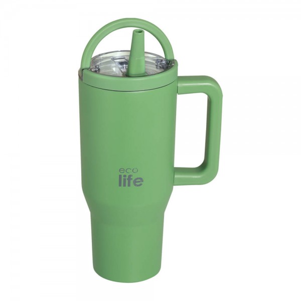 Tumbler - Green Tea 900ml (2Handles Lid) - Ecolife