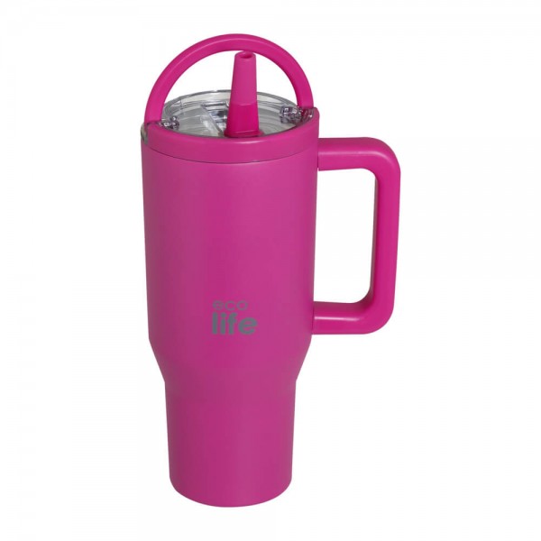Tumbler - Neon Magenta 900ml (2Handles Lid) - Ecolife