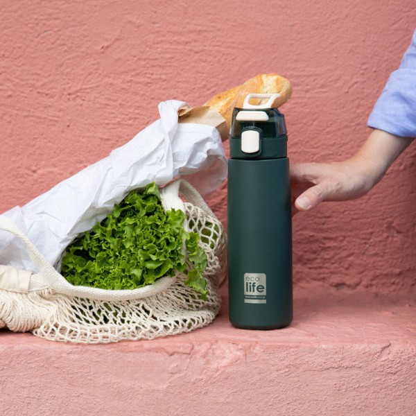 Dark Green Thermos 550ml | Με Infuser - Ecolife