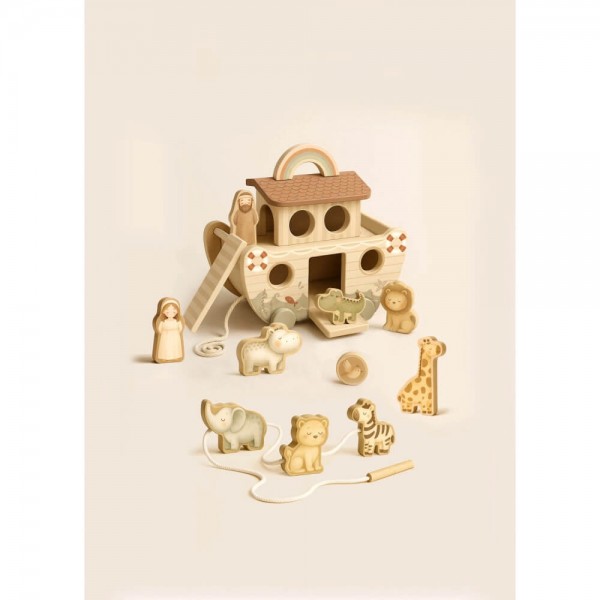 Εκπαιδευτικό Ξύλινο Παιχνίδι - Buddy Boat - Noah's Ark - Mrs.Ertha