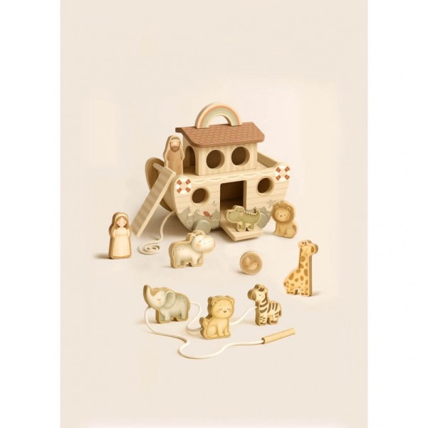 Εκπαιδευτικό Ξύλινο Παιχνίδι - Buddy Boat - Noah's Ark - Mrs.Ertha