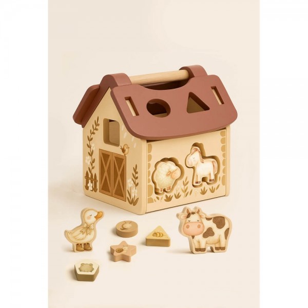 Εκπαιδευτικό Ξύλινο Puzzle - Tiny Barn - Mrs Ertha