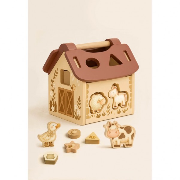 Εκπαιδευτικό Ξύλινο Puzzle - Tiny Barn - Mrs Ertha