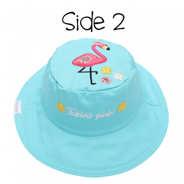 FlapJackKids- Καπέλο Διπλής Όψης UPF 50+ (Cotton) Flamingo/Pineapple