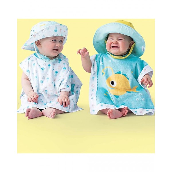 FlapJackKids- Baby Πόντσο Διπλής Όψης UPF50+ Fish (0-12m)