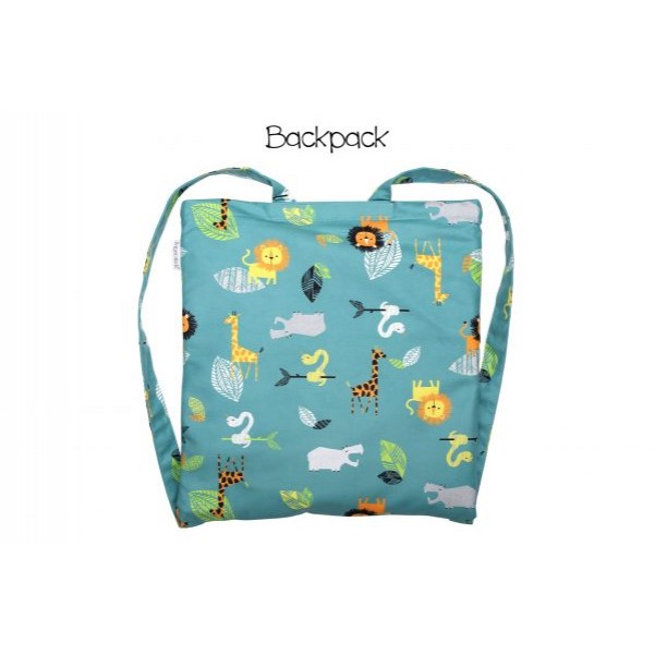 FlapJackKids- Πετσέτα Παραλίας Backpack – Green Zoo