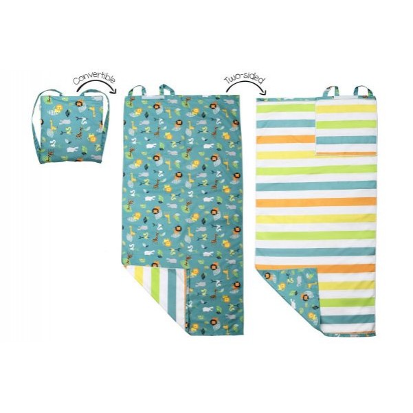 FlapJackKids- Πετσέτα Παραλίας Backpack – Green Zoo