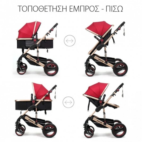 Πολυκαρότσι 2 σε 1 Wisesonle γαλάζιο