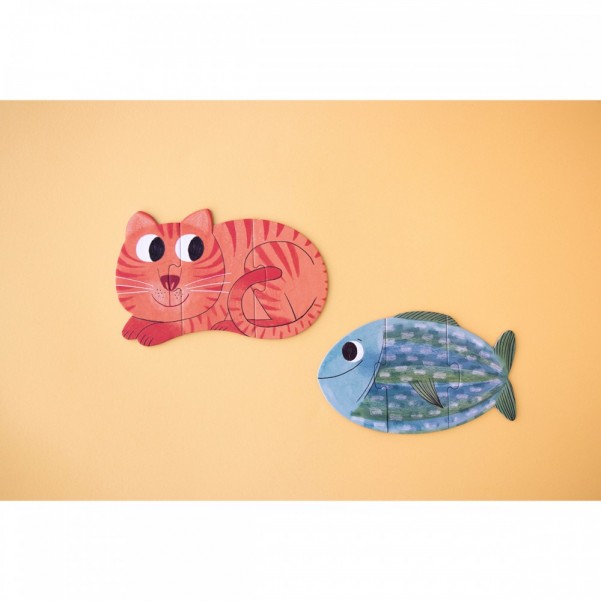 I Love My Pets - 21 pcs - Shape and Reversible Puzzle - Londji